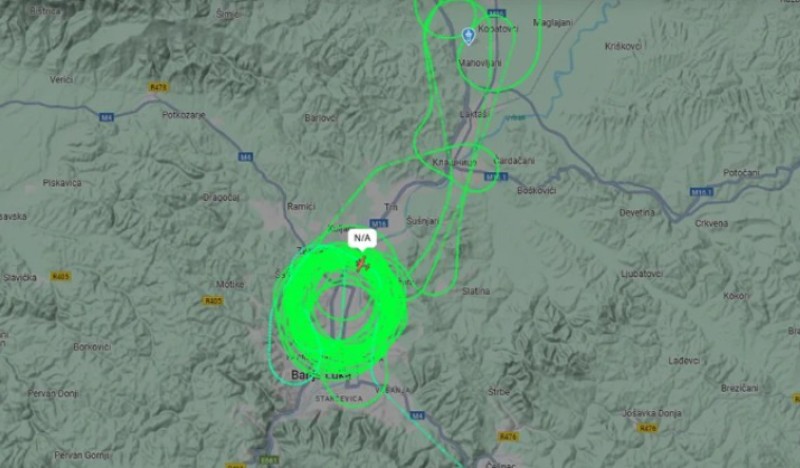 Satima na nebu iznad Banjaluke: Avion koga je angažovao EUFOR ponovo kruži