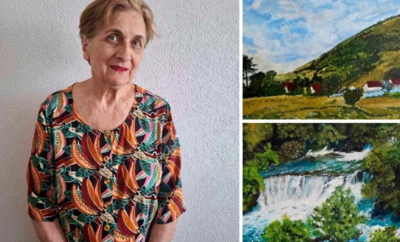 Prva izložba u 73. godini: Djela samouke umjetnice Milice Jovandić u Banjaluci