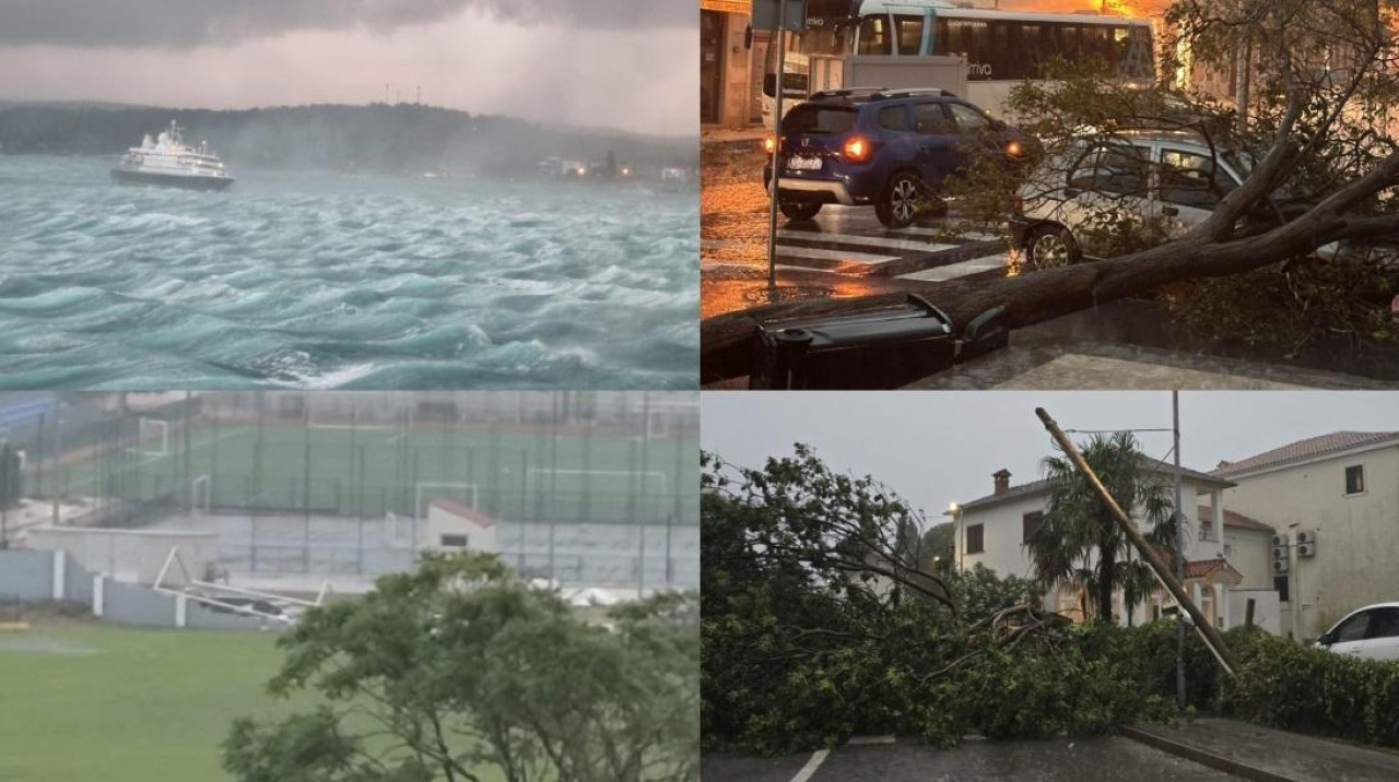 Nezapamćeno nevrijeme u Istri: Oborena stabla, crijep padao sa zgrada, ima povrijeđenih VIDEO