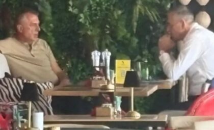 Ranije dogovorena saradnja: Miličević i Radojičić na kafi u banjalučkom restoranu