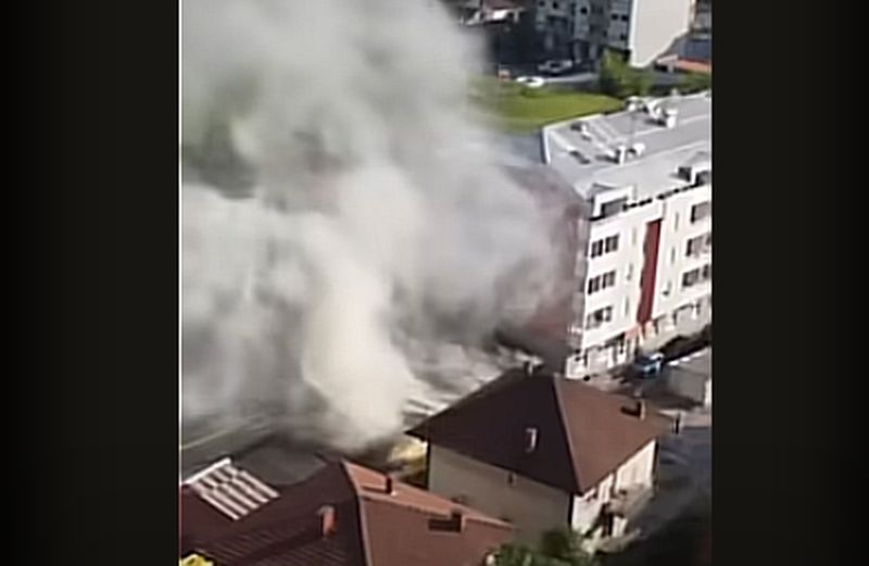 Detalji požara u Banjaluci: Gorjele garaže na Starčevici VIDEO