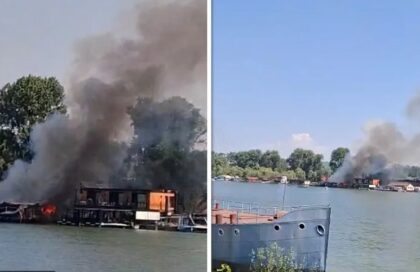 Gori splav u Beogradu: Dim uznemirio građane VIDEO