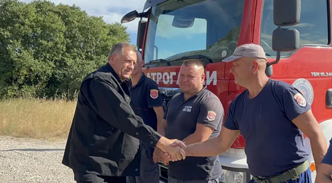 Dodik u Trebinju: Predsjednik Srpske obilazi područja zahvaćena požarom VIDEO