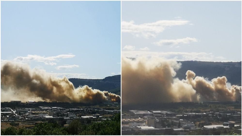 Vatrogasci na terenu: Veliki požar u mostarskoj firmi VIDEO
