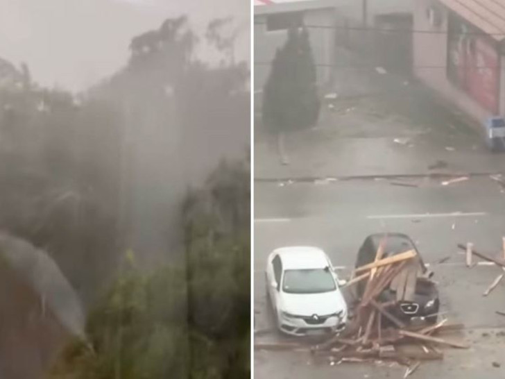 Nevrijeme pogodilo Srbiju: Obaralo drveće, u Požarevcu vjetar odnosio krovove VIDEO