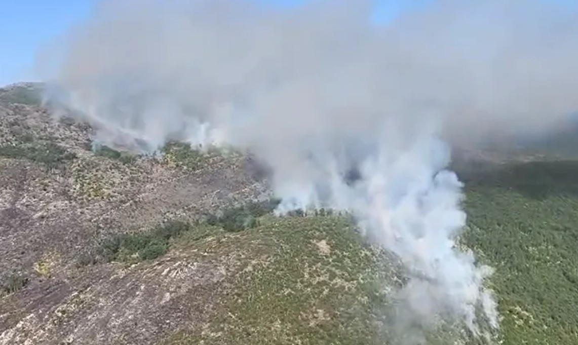 Snimak iz helikoptera: Kod Trebinja i dalje gori VIDEO