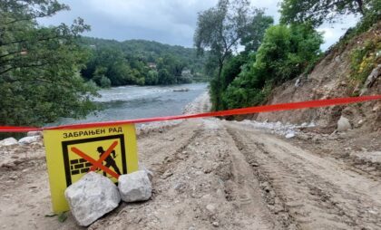 Grad zaćutao: Inspekcija zaustavila radove na Vrbasu, obala uništena FOTO