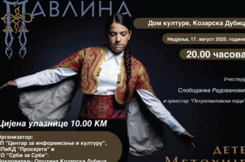 Veče duhovne i tradicionalne muzike: U nedjelju koncert Pavline Radovanović