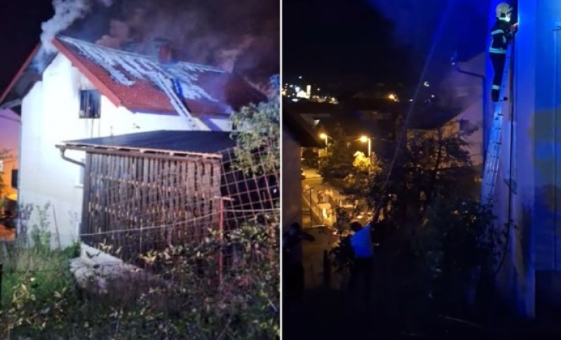 Gorjela kuća u Mrkonjić Gradu: Vatrogasci rizikovali živote i spriječili veću katastrofu