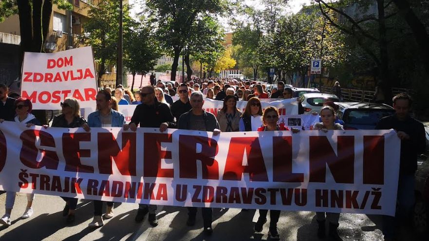 Potvrđeno: Gotovo 4.000 medicinara u Hercegovini stupa u generalni štrajk