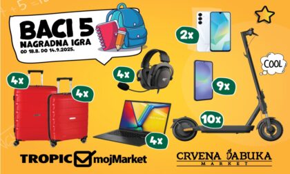 Spremite se za novu školsku godinu i osvojite vrijedne nagrade uz „Baci 5“ školsku nagradnu igru