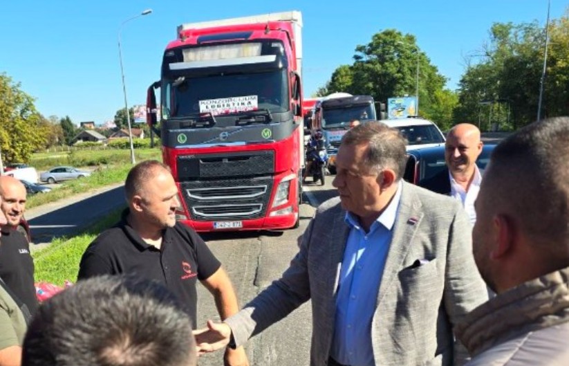 Dodik ponovo podržao prevoznike: Forto nedonošče stranih interesa