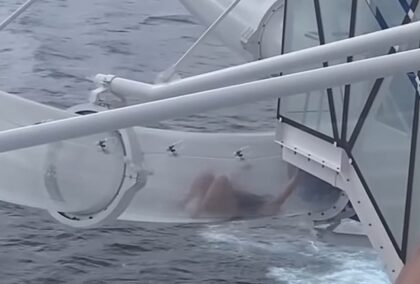 Incident na kruzeru: Žena se zaglavila u toboganu iznad mora VIDEO