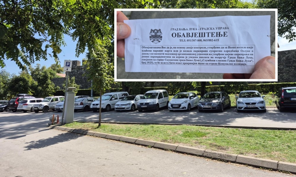 Zbog parkinga zbunjeni vozači u Banjaluci: Šta znači obavještenje koje dobijaju neplatiše FOTO/VIDEO
