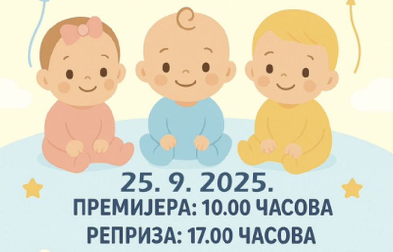 Predstava za bebe 25. septembra u Banskom dvoru: Od utorka preuzimanje besplatnih pozivnica