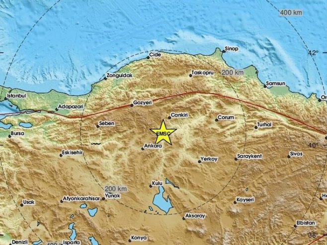 Nemirno tlo uznemirilo ljude: Zemljotres jačine 4,1 stepeni potresao glavni grad Turske