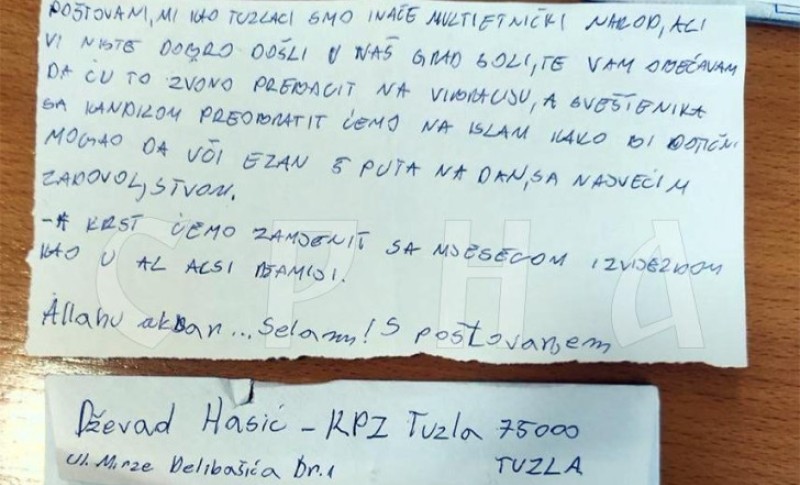 Jezivo pismo iz zatvora! Dževad Hasić prijeti Srbima: “Krst će zamijeniti polumjesec”