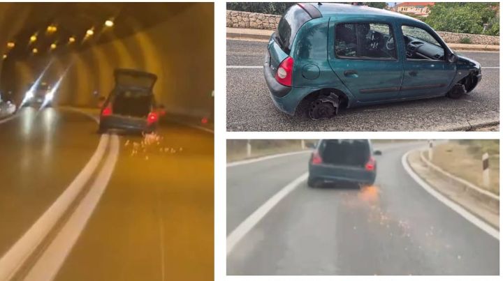 Žena kilometrima vozila bez točkova: Svuda letjele varnice, pogledajte šta je na kraju ostalo od auta FOTO/VIDEO