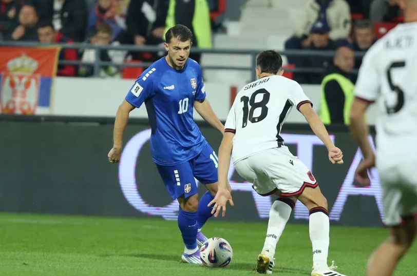 Srbija gubi od Albanije na poluvremenu