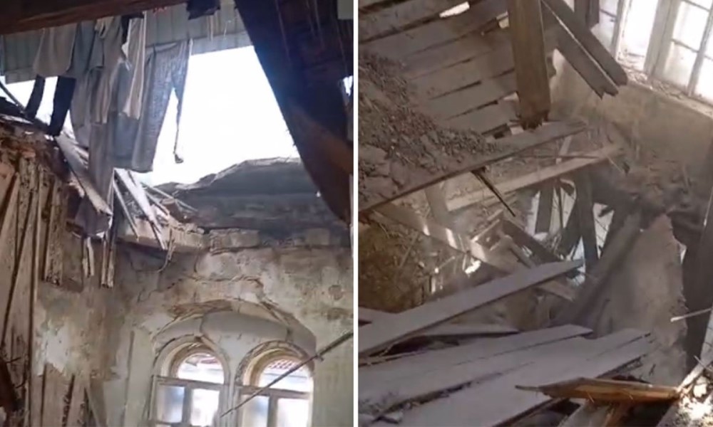 Samo čudom izbjegnuta tragedija u Mostaru: Urušio se krov zgrade u kojoj se nalazi ambulanta VIDEO