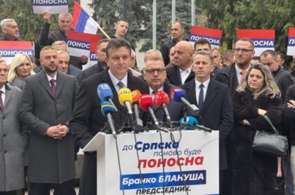SDS počeo kampanju: Blanuša poručio da se neće trgovati interesima Srpske