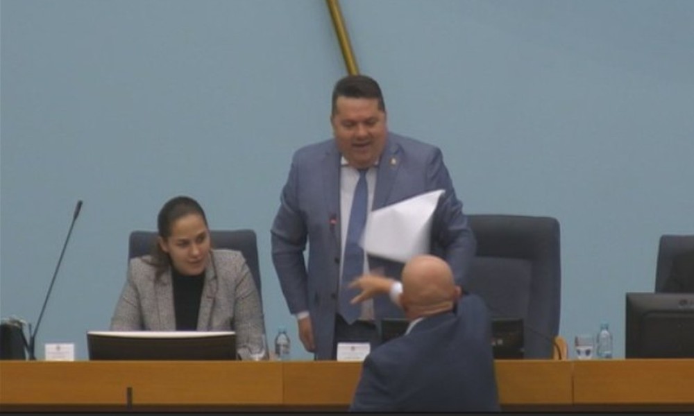 Gađao papirima Stevandića: Dončić udaljen iz skupštinske sale VIDEO