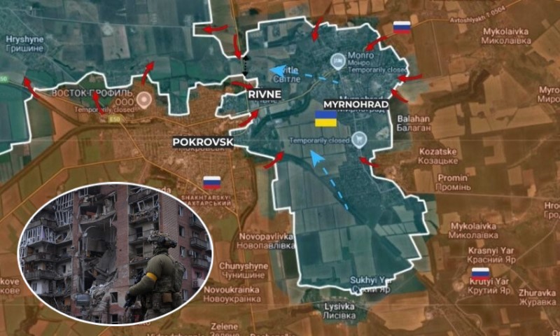 Rusi tvrde: Pokrovsk osvojen, Mirnograd opkoljen