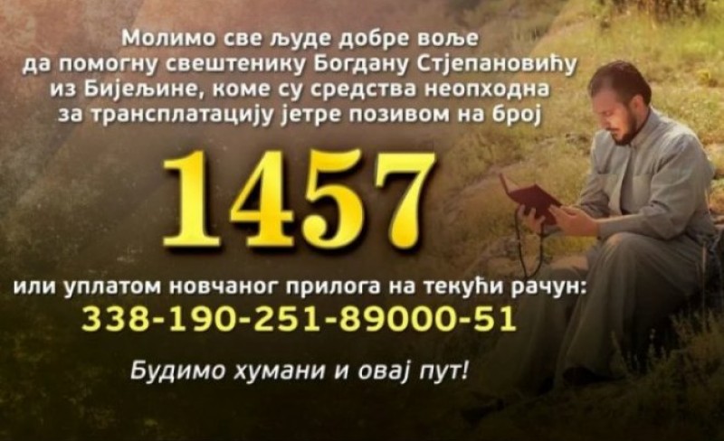 Pozovite broj 1457: Svešteniku Bogdanu iz Bijeljine hitno potrebna pomoć VIDEO