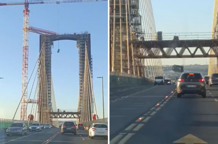 Kabina se raspala nasred puta: Pokretni toalet pao na most u Sevilji VIDEO