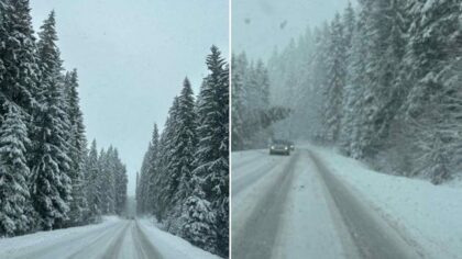 Snijeg stvara haos na Romaniji: Klizav kolovoz i duge kolone vozila