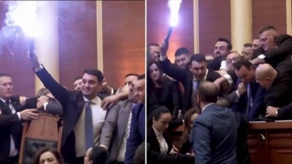 Totalni haos u albanskom Parlamentu: Poslanici se tukli sa policijom VIDEO