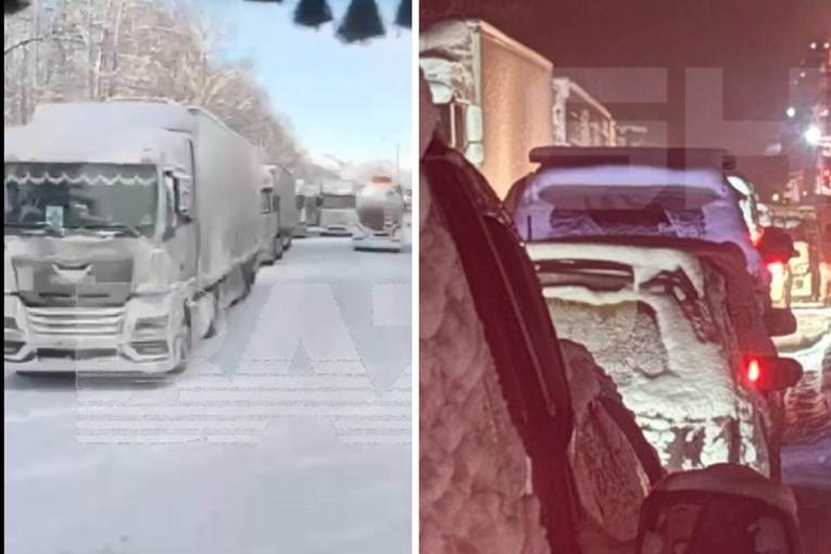 Nezapamćen saobraćajni kolaps: Kolona duga 85 kilometra stoji satima na minus 18 stepeni VIDEO