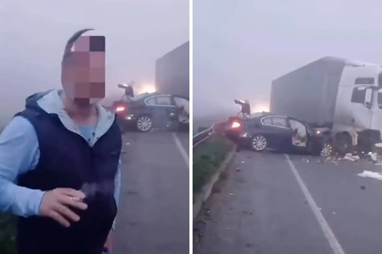 Vozač BMW krvav izašao iz auta poslije udesa: “Udario me kamion, samo jako brate”  VIDEO
