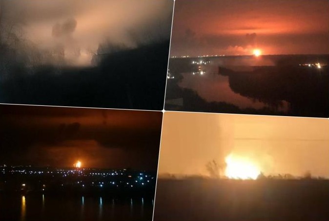 Ukrajinci napali tokom noći: Strateška luka i rafinerija nafte u plamenu VIDEO