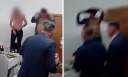 Božićna proslava eskalirala u razuzdanu zabavu sa plesom na stolu: Član benda teško povrijeđen VIDEO