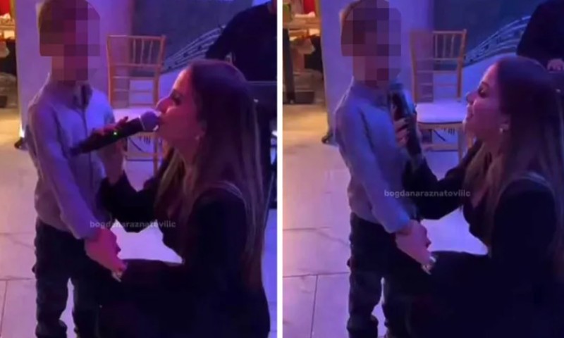 Krv nije voda! Mali Željko se uhvatio mikrofona i “pokidao” hit svoje bake Cece VIDEO