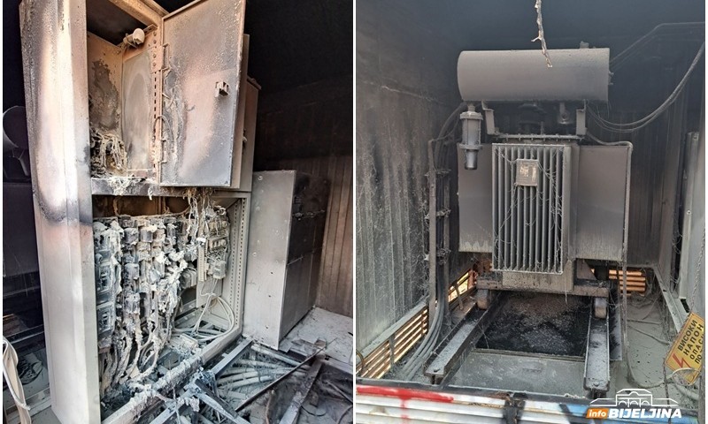 Buknuo požar na trafostanici: Naselje u Bijeljini ostalo bez struje VIDEO