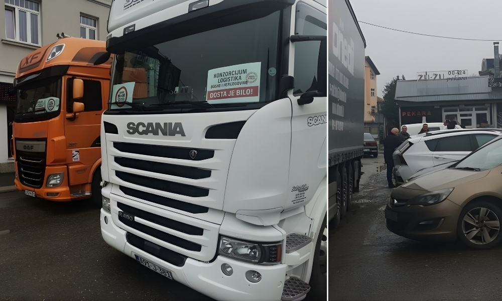 Regionalni protest prevoznika počeo u podne: Blokirani teretni granični prelazi sa EU VIDEO