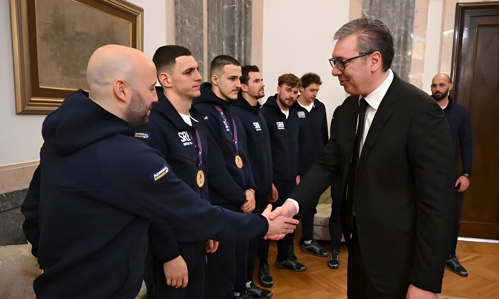Vučić ugostio šampione Evrope: Vaterpolisti Srbije dočekani u Predsjedništvu FOTO