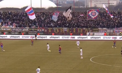 Torcida ponovo provocira: Transparent podrške uhapšenima i vrijeđanje Delija VIDEO