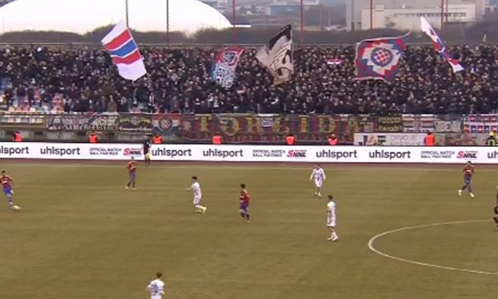 Torcida ponovo provocira: Transparent podrške uhapšenima i vrijeđanje Delija VIDEO