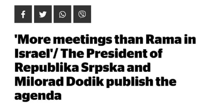 Albanski mediji udarili po Rami: “Dodik ima više sastanaka u Izraelu od tebe”