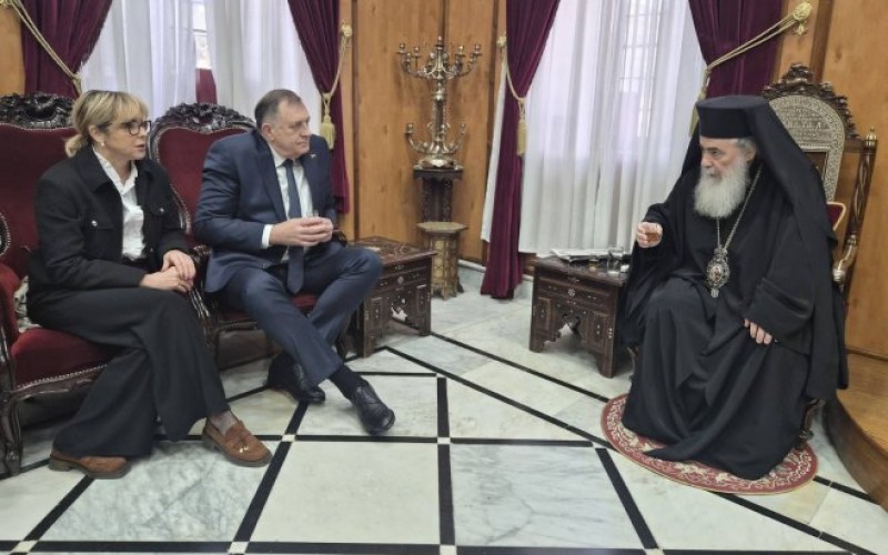 Sastanak u Izraelu: Trišić Babić i Dodik sa patrijarhom Teofilom Trećim