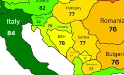 Pojavila se nova karta Evrope: BiH u žutom – preko napisan broj 78