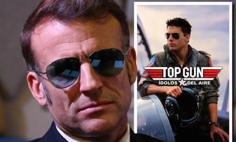 Makron se u zatvorenom prostoru pojavio s pilotskim naočarima: Ljudi se šale da imitira Kruza