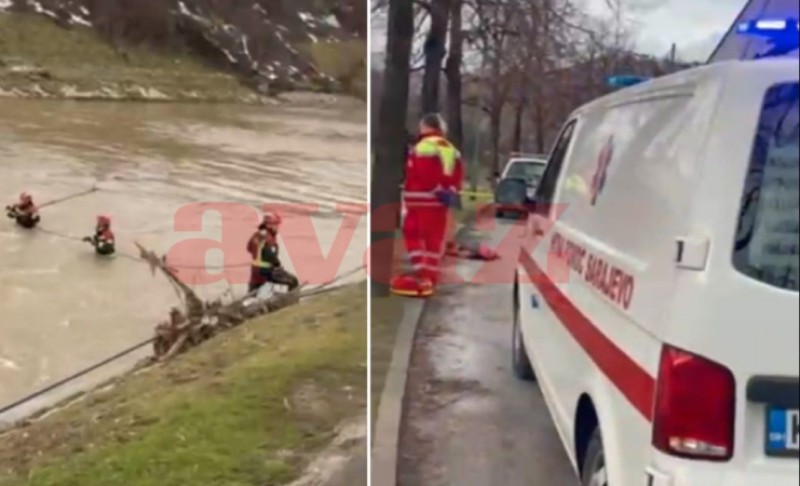 Na terenu policija, vatrogasci i hitna: Tijelo nepoznate osobe pronađeno u koritu Miljacke