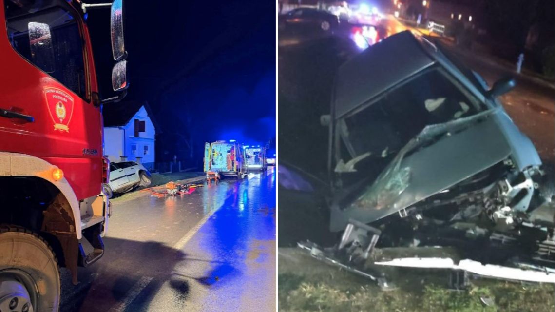 Stravična nesreća: Muškarac poginuo, troje povrijeđeno, automobil završio u kanalu