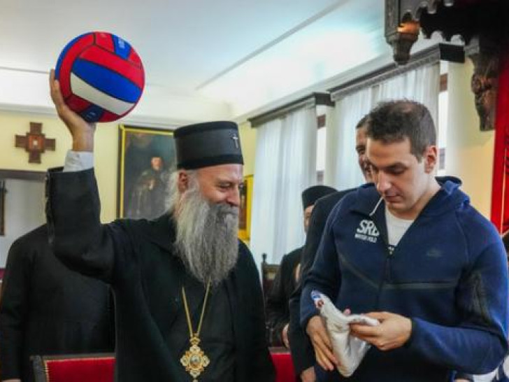 Patrijarh Porfirije ugostio vaterpoliste Srbije: Sa najvećom radošću sam im bio domaćin