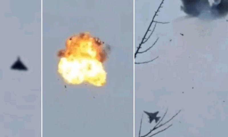 Eksplozija u vazduhu! Ukrajinski F-16 uništio ruski dron VIDEO