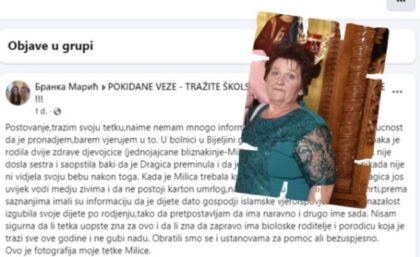 Branka iz Bijeljine traži tetku: Rekli da je umrla nakon rođenja, a ustvari data drugoj ženi!?